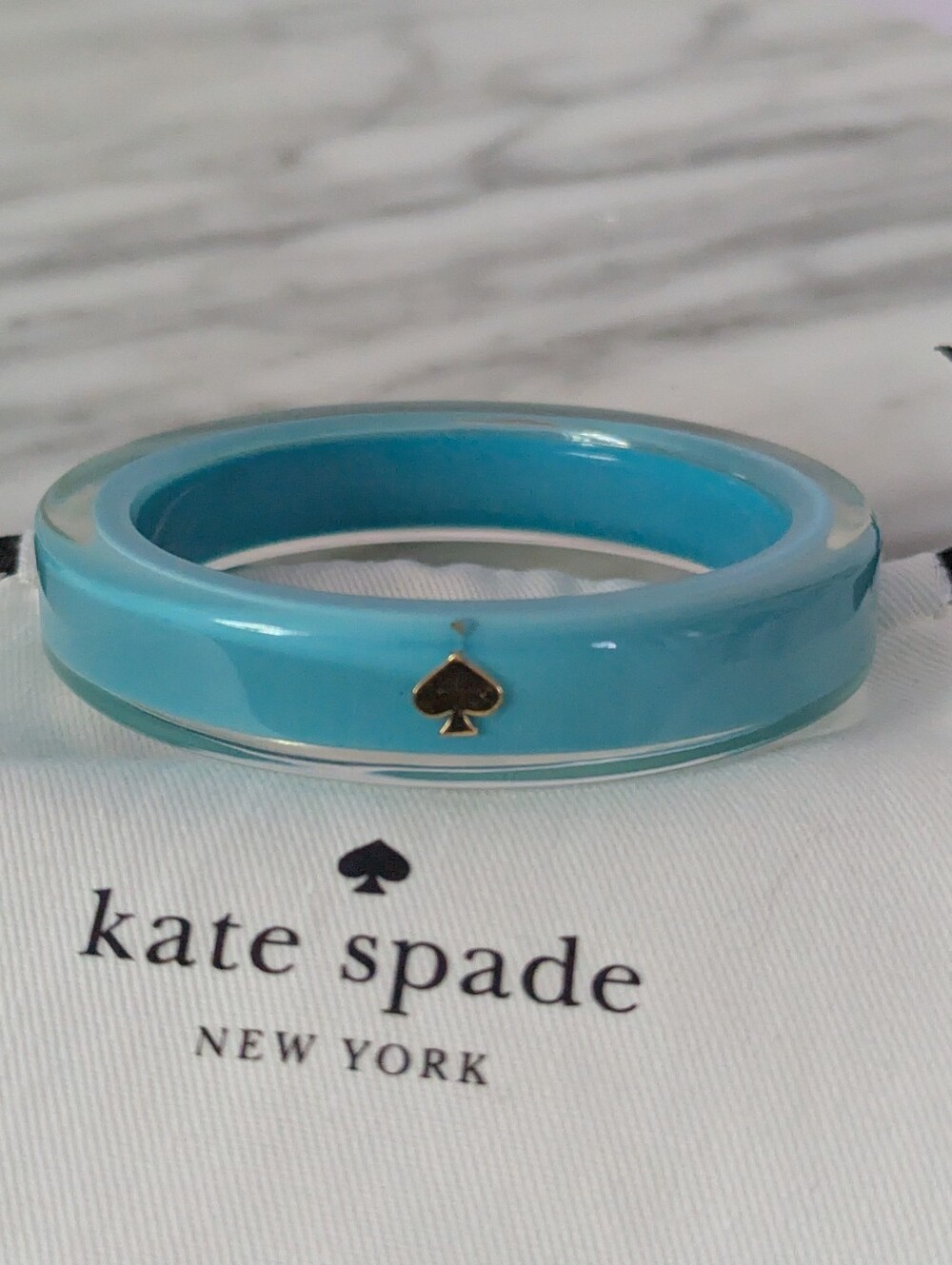 kate spade Turquoise Around Town Bangle with Gold Spade Accent - New In Dust Bag - Picture 4 of 16